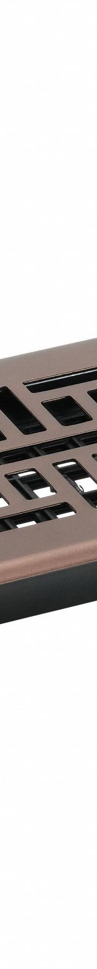 Floor Register: Floor, 11 1/2 in H, 5 1/2 in W, Decorative, Rubbed, Bronze, Steel Grille, One-Way (MPN AJH410-RB). Key specifications — Adjustable Blades: No; Brand: DECOR GRATES; Airflow Directions: One-Way; Grille Color: Bronze.