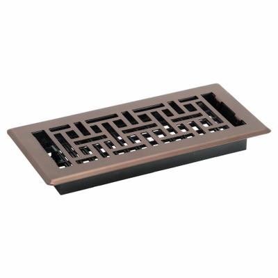 DECOR GRATES Floor Register: Floor, 11 1/2 in H, 5 1/2 in W, Decorative, Rubbed, Bronze - Floor Registers
