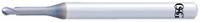 OSG A BRAND Ball End Mill: Carbide, Durorey Coated, 2 Flute, 0.2 mm Mill Dia, 0.16 mm LOC, 45 mm OAL (MPN 3056104). Key specifications — attr1158604: OSG A BRAND.