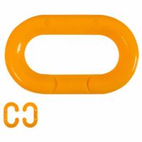 APPROVED VENDOR Chain Link for Plastic Chain Barrier: Orange, 1 11/25 in Overall Lg, Polyethylene (MPN 30712-10). Key specifications — Material: Polyethylene.