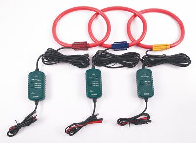 EXTECH Flexible Current Probe: CAT III 600V, Banana Plug/Proprietary, 8.5 in Jaw Opening - Flexible Current Probes