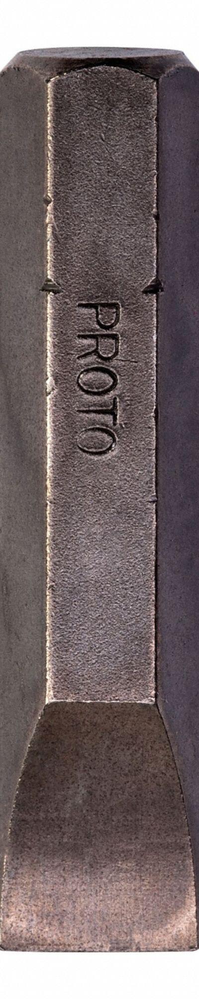 PROTO Insert Bit: Insert Bit, Slotted Head, Imperial, 14F-16R Bit Industry Size - Insert Bits