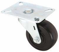 APPROVED VENDOR Plate Caster: Swivel, No Brake, Rubber, 3 in Wheel Dia, 1 1/4 in Wheel Wd, Plain (MPN 1UKP7). Key specifications — Wheel Bearing Type: Plain; Wheel/Tread Color: Black; Brand: APPROVED VENDOR; Caster Type: Swivel.