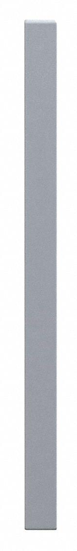 ASI GLOBAL PARTITIONS Partition Column: Plastic Polymer, Pebble, Gray, 82 in Ht, 5 in Wd - Pilasters for Bathroom Partitions