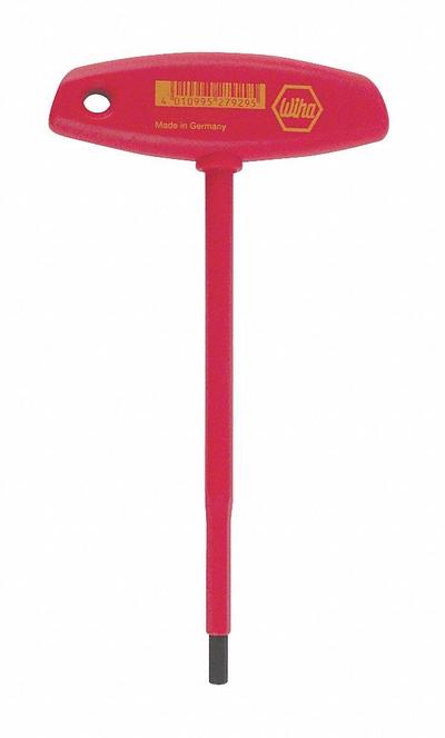 WIHA Hex Key: 0 Ball Ends, 3/16 in Tip Size, SAE, Long, Chrome Vanadium Molybdenum - Insulated Hex Keys