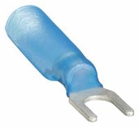 GRAINGER Fork Terminals: Blue, Heat Shrink, #8 Stud Size, 16 AWG – 14 AWG Wire Range, Std Fork (MPN 4FRF6). Key specifications — Manufacturer Part Number: 4FRF6; Brand: GRAINGER.