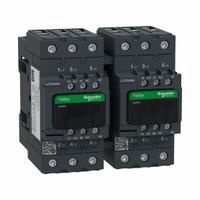 SCHNEIDER IEC Magnetic Contactor: Reversing, 3 Poles, 3NO Contacts, 40 A, 120V AC Coil (MPN LC2D40AG7). Key specifications — Brand: SCHNEIDER; Integrated Surge Suppression: No.