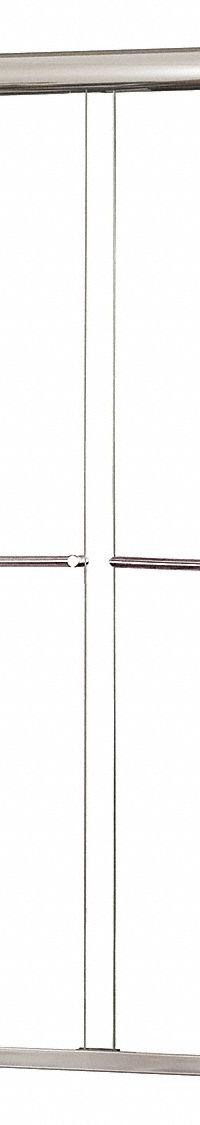 FOREMOST Shower Door: 44 in Min. Door Wd, 48 in Max. Door Wd, 72 in Overall Ht, Clear Tempered Glass (MPN CVSS4872-CL-SV). Key specifications — Brand: FOREMOST.