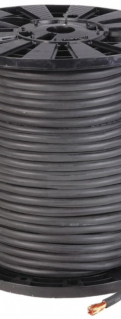 CAROL Welding Cable: 4 AWG Conductor Size, Black, 250 ft Lg, 600 V - Welding Cables