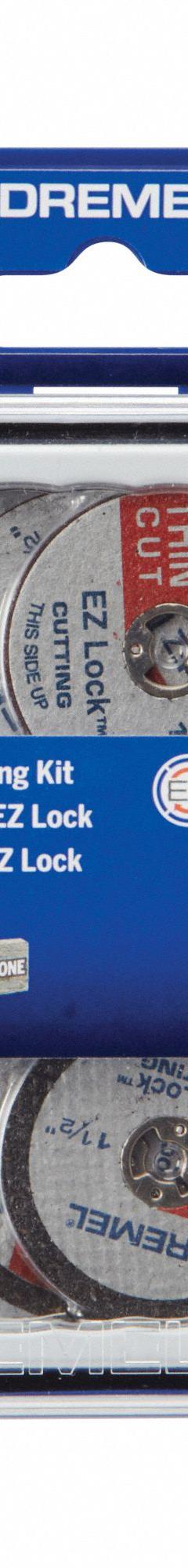 DREMEL Cutting Rotary Accessory Kit: Cutting Rotary Accessory Kit, 11 Pieces, Case Included (MPN EZ728-01). Key specifications — attr1097321: (3) EZ476 1-1/2 in EZ Lock Cut-Off Wheels; attr1097325: Case Included; attr1097330: DREMEL.