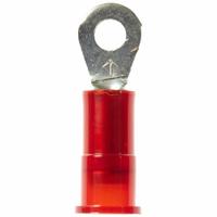 3M Ring Terminal: Red, Nylon Insulation, #4 Stud Size, 22 AWG to 18 AWG Wire Sizes, 1,000 V (MPN MNG18-4R/SK). Key specifications — attr1308027: 3M.