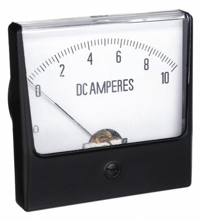 APPROVED VENDOR Analog Panel Meter: DC Current, 0 A – 10 A, +/-1.5% Accuracy, 12G417 - DC Current Analog Panel Meters
