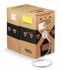 GENSPEED Category Cable: 1,000 ft Cable Lg, 23 AWG, Plenum, White, PVC, Std, 7131141, 6, Unshielded. Key specifications — Conductor Gauge: 23 AWG; Jacket Material: PVC; Brand: GENSPEED; Pairs Separation: Standard.