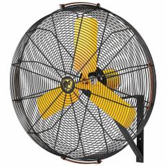 BIG ASS FANS Mounted Fan: 36 1/2 in Blade Dia, 120V AC, 2/3 hp Motor HP, Wall Mount, Non-Oscillating (MPN F-AE1-3601L13S34). Key specifications — Brand: BIG ASS FANS; Voltage: 120V AC; Number of Speeds: Variable; Fan Mounting Location: Wall; Oscillation: Non-Oscillating; Mounting Type: Bracket.