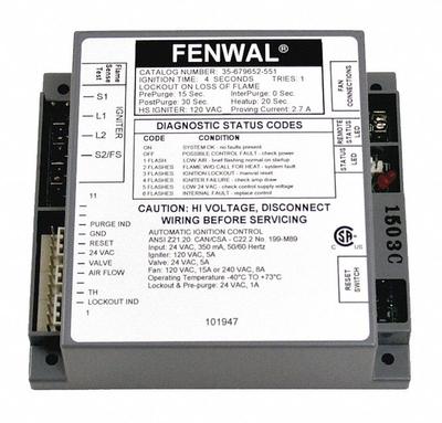FENWAL IGNITION CONTROLS Control Board: Mfr Part # 35-679652-551 - Replacement HVACR Controls, Switches & Thermostats