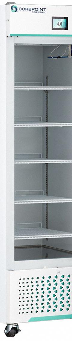 COREPOINT SCIENTIFIC Medical and Lab Refrigerator: 23 cu ft, Upright, 1°C to 10°C, Swing Solid (MPN NSWDR231WWS/0). Key specifications — Door Opening Style: Right; Color: White; Alarm Type: Temperature; Manufacturer Part Number: NSWDR231WWS/0; Brand: COREPOINT SCIENTIFIC; Product Type: Medical and Lab Refrigerator; Door Type: Swing Solid; Refrigerant Type: R-290.