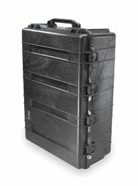 PELICAN Protective Case: 24 in x 34 in Inside, Convoluted/Pick and Pluck/Solid, Black, No Wheels (MPN 1730-000-110). Key specifications — Handle Style: Over-Molded Handle; Brand: PELICAN; Case Closure Type: Latches.