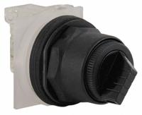 SCHNEIDER Selector Switch: 30 mm Panel Mounting Size, 2 Positions, Short Lever, SPDT, Non-Metallic (MPN 9001SKS11BH1). Key specifications — AC Contact Rating: 6 A @ 120 V; Action: Maintained/Maintained; Cam: E; DC Contact Rating: 0.55 A @125 V; Hazardous Location Specification: Not Rated; Operator Head Material: Polycarbonate; Operator Head Type: Short-Handled Knob; Operator Illumination: Non-Illuminated.