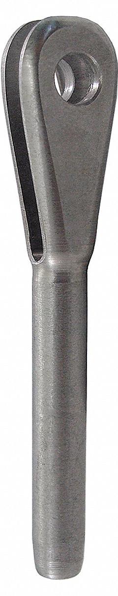 LOOS Wire Rope Clevis Fitting: 5/16 in Compatible Rope Dia, Stainless Steel, Fork End (MPN MS20667-9). Key specifications — Compatible Rope Material: Stainless Steel; Material: Stainless Steel; Brand: LOOS.