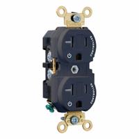 LEVITON Duplex Receptacle Outlet: Duplex, 5-20, Black, 125V AC, 20 A, 2 Pole / 3 Wire (MPN 5362-2PE)