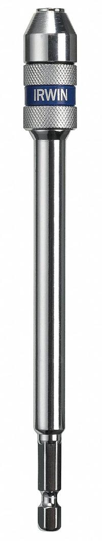 IRWIN Bit Holder: Bit Holder, Power, 1/4 in Compatible Bit Size, Hex Compatible Bit Shank, Magnetic (MPN 4935704). Key specifications — attr1132695: Hex; attr1132691: Not Impact Rated; attr1132694: Magnetic; attr1132704: IRWIN.