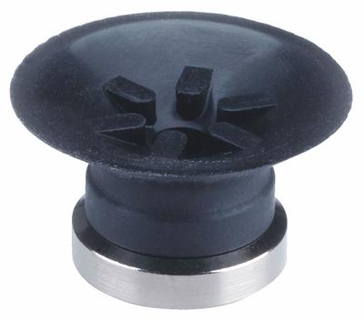 SMC Vacuum Pad: Flat with Ribs, w/o Adapter, 20 mm Pad Dia, NBR, Black, 50A - Flat Type with Ribs Automotive & Industrial Vacuum Pads