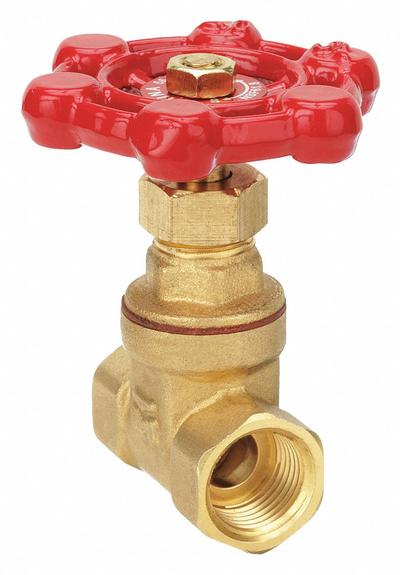 APPROVED VENDOR Gate Valve: 3/4 in, Brass, Non-Rising, FNPT x FNPT - Non-Rising Stem Brass General Purpose Gate Valves