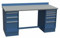 LISTA Workbench: Fixed Ht, Laminate, 72 in x 30 in, 1,000 lb Overall Load Capacity, Blue (MPN XSTB123-72PTBB). Key specifications — Brand: LISTA.
