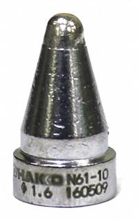 HAKKO Nozzle: Round, 3 mm W, For Use With FR-301/4101/4102/4103/4104 (MPN N61-10). Key specifications — Brand: HAKKO; Manufacturer Part Number: N61-10.