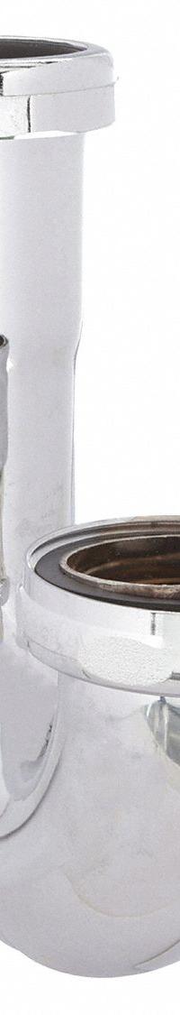 APPROVED VENDOR Bend: Brass, Chrome-Plated, Silver, 1 1/4 in Nominal Pipe Size, 5 1/4 in Overall Lg (MPN 1PNK6). Key specifications — Finish: Chrome-Plated; Includes: Slip Nut and Washer; Includes Cleanout: Yes; Brand: APPROVED VENDOR.