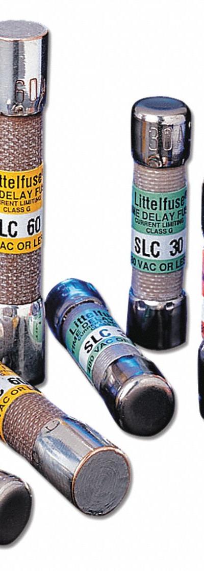 LITTELFUSE Fuse: Class G, SLC Series, Time-Delay, 60 A, 480 V AC, Non-Indicating - Time-Delay Cylindrical Fuses