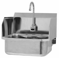 SANI-LAV Hand Sink: 1 Stations, 7 in Bowl Dp, 17 in Bowl Lg, 14 in Bowl Wd, Faucet Included, 18 ga (MPN ESB2-507L). Key specifications — Includes Side Splash: Side Splash Included; Series: Stainless Steel Hand Wash Sink; Brand: SANI-LAV; Power Source: Battery Powered.