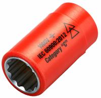 ITL Insulated Socket: 1/2 in Drive Size, 11/16 in Socket Size, 2 in Overall Lg, 12-Point, Std (MPN 01620). Key specifications — attr1204321: Not Tether Capable; attr1204320: Chrome; attr1204316: ITL.