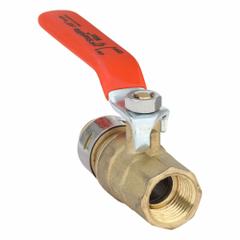 SHARKBITE MAX Manual Two-Way Ball Valve: 1/2 in, Brass, Straight, 250 psi Max. Pressure (CWP) (MPN UR22182G). Key specifications — Brand: SHARKBITE MAX; Handle: Locking Lever.
