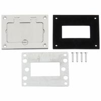 WIREMOLD Floor Box Plate: Rectangular, Silver, Aluminum, Brushed, 3 1/4 in L x 4 1/4 in W x 1/4 in H (MPN 828GFITCAL). Key specifications — attr211014: WIREMOLD; attr1046648: Silver; attr1046653: Rectangular; attr1046654: Brushed; attr1046660: Aluminum.