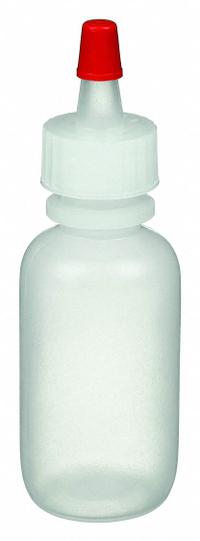 DYNALON Dropper Bottle: LDPE, 15 mL, 0.5 fl oz, No Label, Closure Material: LDPE Cap, Dropper, LDPE (MPN 605085-0005). Key specifications — Body Color: Colorless; Closure Color: Red; Graduated: No; Brand: DYNALON; Closure Included: Yes; Bottle Imprinting: No Label.