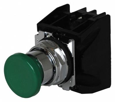 EATON Hazardous Location Push Button: 30 mm, Metallic, Mushroom Head Profile - Mushroom-Head Push Buttons