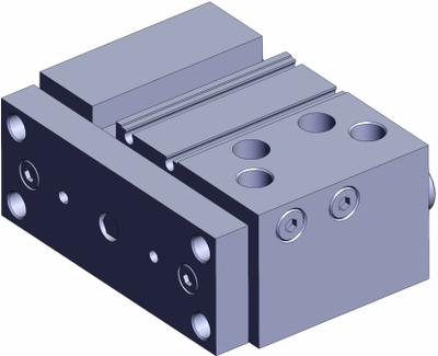 SMC Compact Guided Cylinder: 32 mm Bore Dia, 25 mm Stroke Lg, Slide Bearing - Guided Compact Cylinders