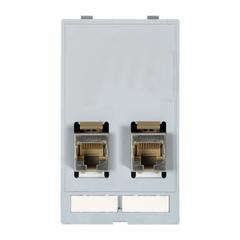 MURRELEKTRONIK Data Insert: RJ45 Cat5E, 51 mm x 88 mm (MPN 4000-68000-1200000). Key specifications — Brand: MURRELEKTRONIK; Data Port Configuration: (2) RJ45 8-Pole Metal CAT5e Female-to-Female; Insert Design: Data Insert.
