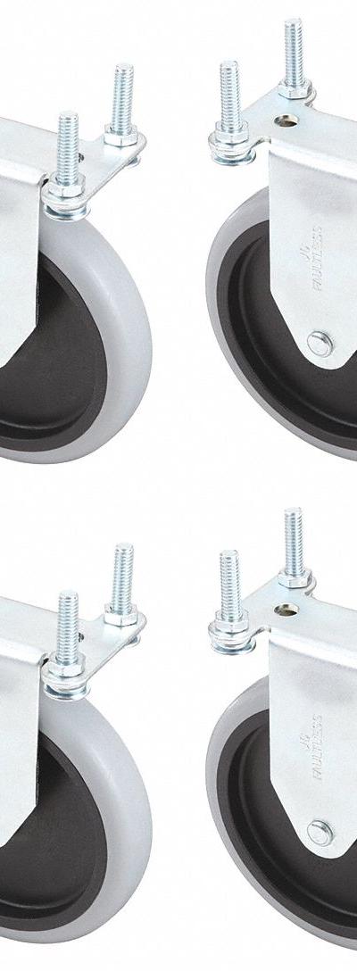 RUBBERMAID COMMERCIAL PRODUCTS Caster Kit: For 2ZB53/2ZB54/8Z623/9G428 - Material Handling Parts