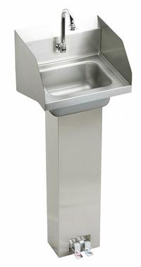ELKAY Hand Wash Sink Kit: 1 Stations, 6 in Bowl Dp, 12 in Bowl Lg, 9 1/4 in Bowl Wd, Faucet Included (MPN CHSP1716LRSC). Key specifications — Includes Side Splash: Side Splash Included; Series: Ecommerce Commercial; Brand: ELKAY.