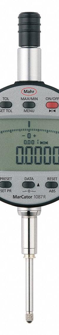 MAHR Digital Indicator: 0.00002 in to 0.5 in /0.001 mm to 12.5 mm, Inch/Metric, 0.002 mm Accuracy (MPN 4337664). Key specifications — attr1184065: MAHR; attr1184072: 0.002 mm; attr1184084: 58 mm.
