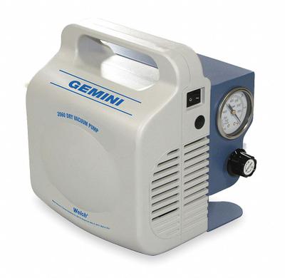 WELCH Vacuum Pump: 1/125 hp Output Power, 0.5 cfm Free Air Displacement - Portable Diaphragm Vacuum Pumps