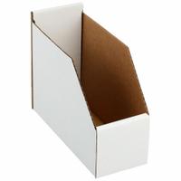 PACKAGING CORPORATION OF AMERICA Corrugated Shelf Bin: 11 in Overall Lg, 4 1/4 in x 8 1/2 in, White (MPN 1W955). Key specifications — Brand: PACKAGING CORPORATION OF AMERICA; % Recycled Content: 30-45%; Manufacturer Part Number: 1W955; Includes Dividers: Dividers Not Included; Electrostatic Discharge: Not Electrostatic Discharge Conductive.