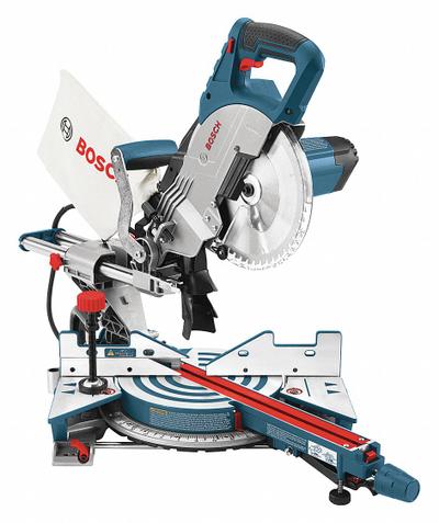 BOSCH Miter Saw: Sliding, 12 in Max. Cut Wd @ 0 Deg. Miter, 52°to 60° - 8-1/2 in Corded Miter Saws