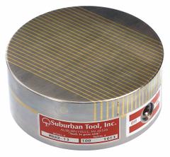 SUBURBAN Magnetic Chuck: Std Pole, 100 mm Dia (MPN MRRE-10). Key specifications — Brand: SUBURBAN.