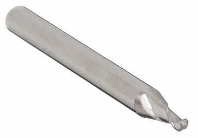 APPROVED VENDOR Ball End Mill: Carbide, 2 Flute, 1/32" Mill Dia, 1/16" LOC, 1-1/2" OAL (MPN 219-001001) - General Purpose Carbide Ball End Mills