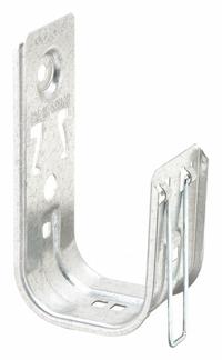 B-LINE BY EATON J-Hook: Screw-On with Locking Latch, 2 in Max. Bundle Dia., 30 lb Max. Load Capacity (MPN BCH32). Key specifications — Material: Galvanized Steel; Includes Locking Latch: Yes; Color: Silver; Brand: B-LINE BY EATON; Mounting Location: Wall; Mounting & Attachment (subhead): Screw-On with Locking Latch.