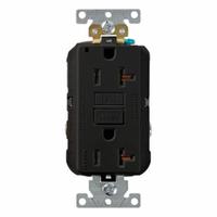 LEVITON Plugs and Receptacles: Duplex, 5-20, Black, GFCI, 125V AC, 20 A, 2 Pole / 3 Wire (MPN G5362-E)