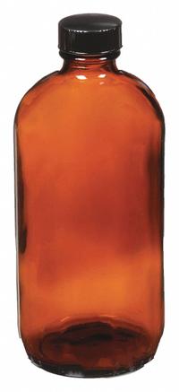 QORPAK Sampling Bottle: 480 mL, Amber, 28-400, Phenolic, 12, PolyCone, Type III (MPN GLC-01985). Key specifications — attr1370730: Amber; attr1370762: None; attr1370763: Soda Lime Glass; attr1370766: QORPAK; attr1370767: 28-400; attr1370776: No; attr1370779: Type III; attr1389381: Attached.